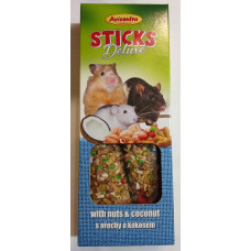 STICKS DELUXE - PEQUENOS ROEDORES COM COCO E FRUTOS SECOS 120G STICKS DELUXE - PEQUENOS ROEDORES COM COCO E FRUTOS SECOS 120G
